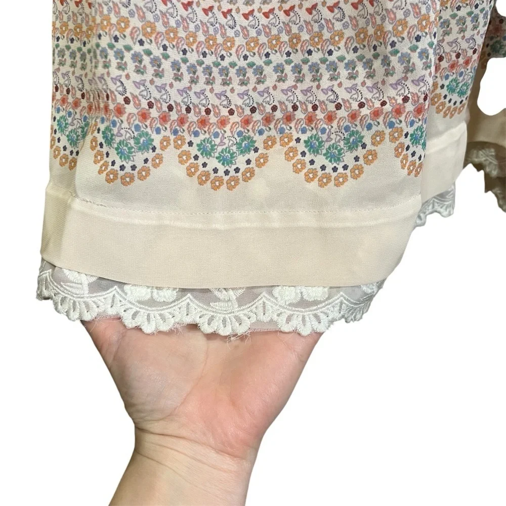 Anthropologie Maeve Violetta Sheer Floral Sleeveless Summer Dress - Picture 7 of 16